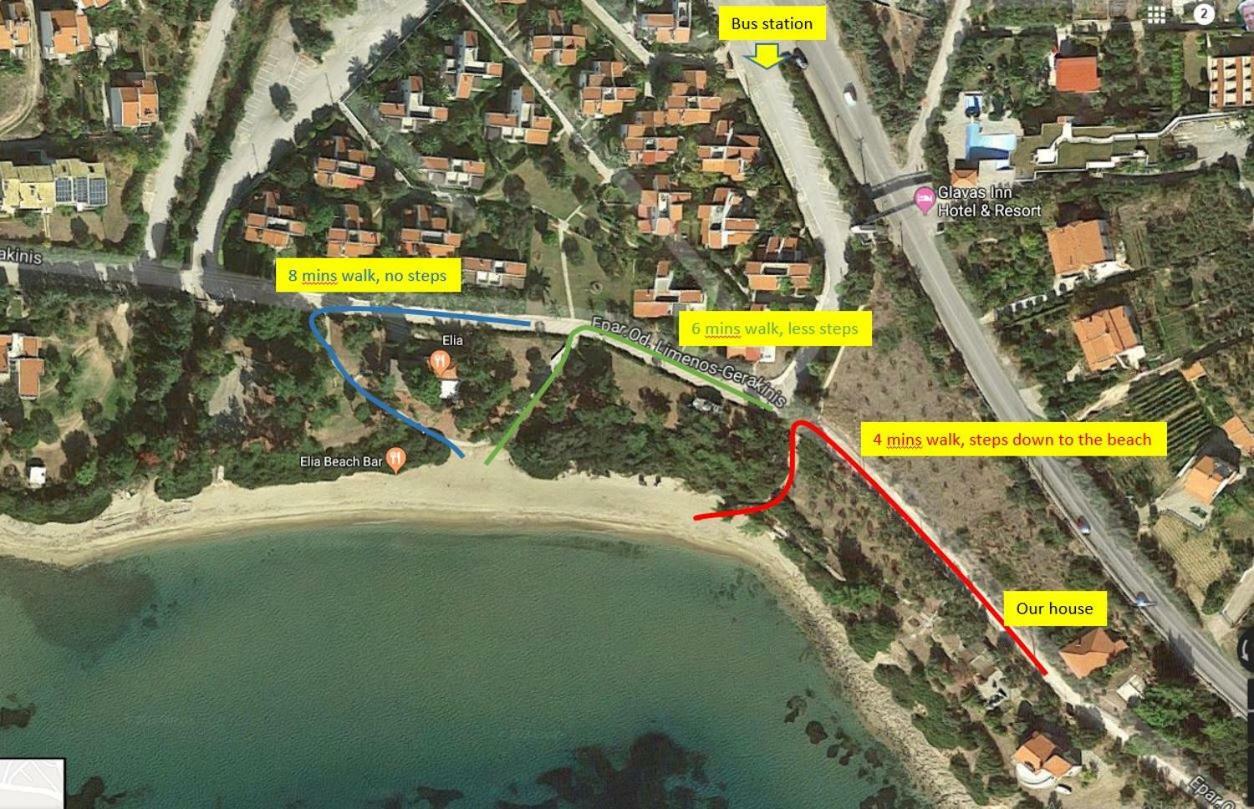 Gerakina Beach Cottage Psakoudia Exteriér fotografie